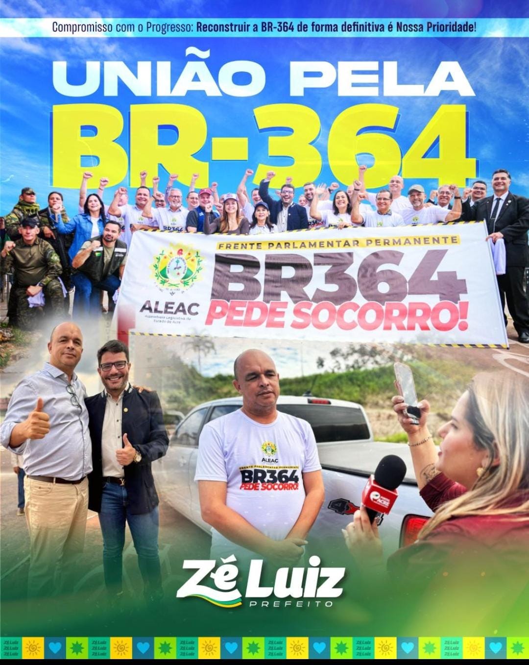 Prefeito Zé Luiz participa de caravana em defesa da BR-364