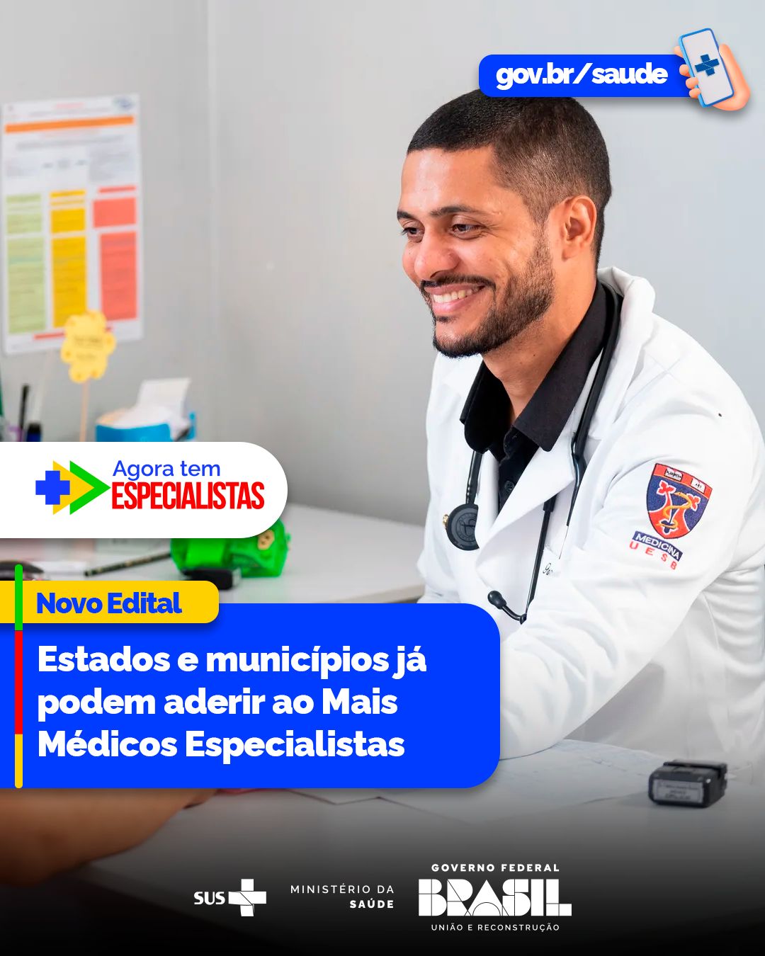 Estados e municípios já podem aderir ao Mais Médicos Especialistas