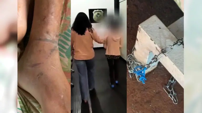 Mãe é presa após manter filho acorrentado e sob tortura