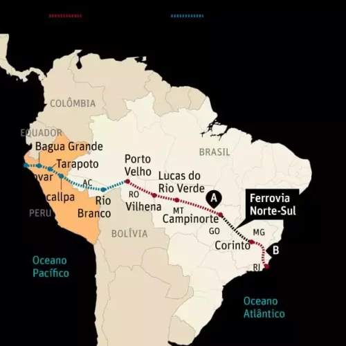 China mantém planos de construir ferrovia rumo ao Peru passando pelo Acre