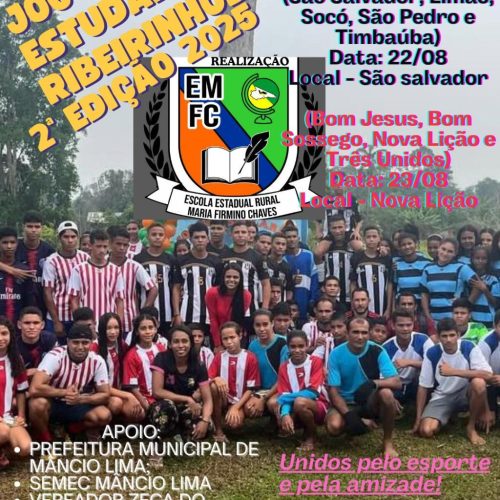 Jogos Estudantis Ribeirinhos reúnem escolas em Mâncio Lima
