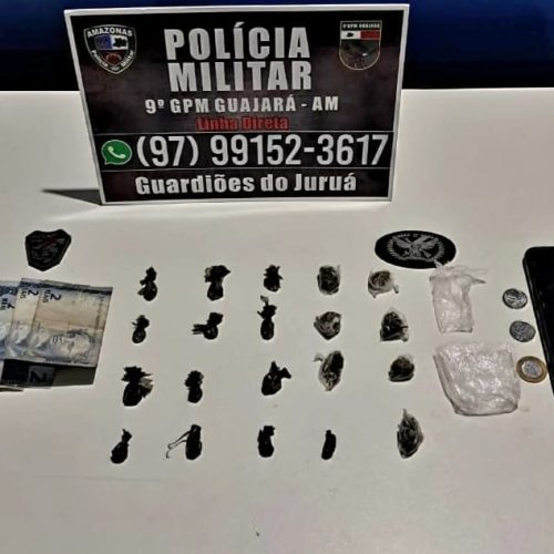 Dupla é presa com drogas durante patrulhamento da Polícia Militar em Guajará-AM