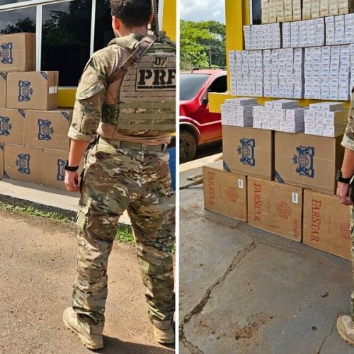 Mais de 12 mil maços de cigarros são apreendidos na BR-364