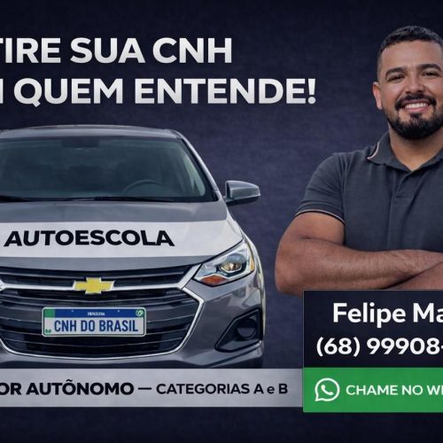 Primeiro instrutor autônomo de Mâncio Lima inicia atividades e oferece aulas para CNH