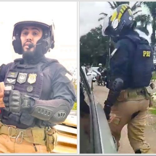 Discussão, multa e ameaça de processo: motorista e policial rodoviário discutem durante bloqueio na rotatória da Ufac