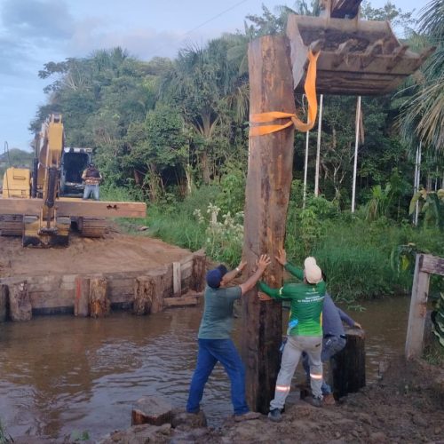 Ponte do Ramal do Banho já está em recuperação e serviço termina nesta quarta-feira