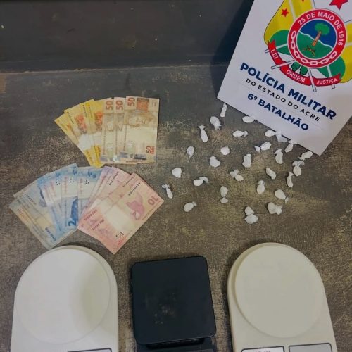 Homem é preso em flagrante por tráfico de drogas durante patrulhamento no trapiche da Lagoa