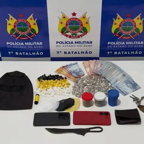 Em Tarauacá, Polícia Militar prende suspeito e apreende drogas em operação