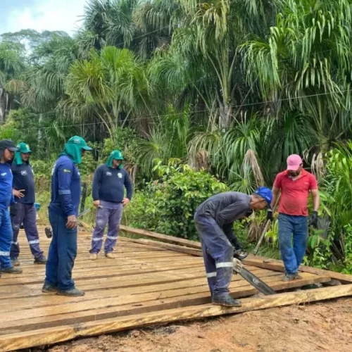 Com situação crítica em ramais, 10 pontes são recuperadas no Juruá