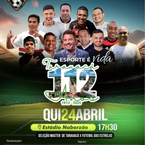 Tarauacá celebra 112 anos com jogo da Seleção Master e Futebol das Estrelas