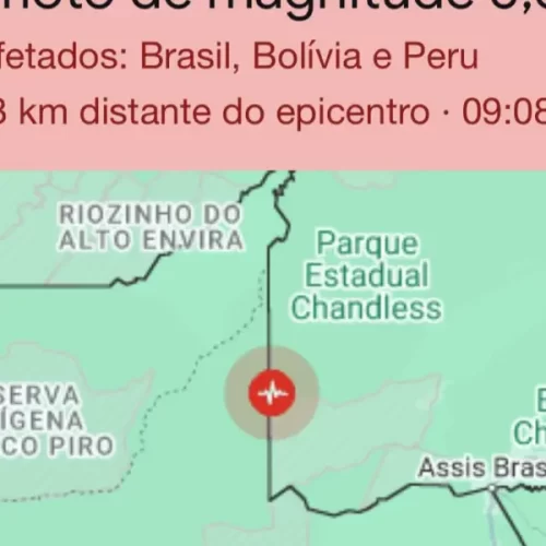 Terremoto de magnitude 5,6 atinge região da fronteira entre Brasil e Peru