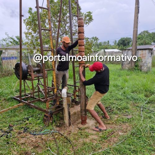 Equipe da Saneacre trabalha a todo vapor para instalar nova bomba de distribuição de água no centro da cidade
