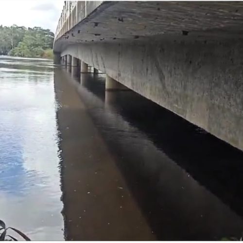 Ponte do Rio Moa está no limite devido à cheia do rio