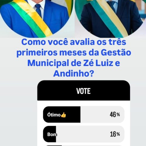 Avaliação dos primeiros meses da gestão Zé Luiz e Andinho
