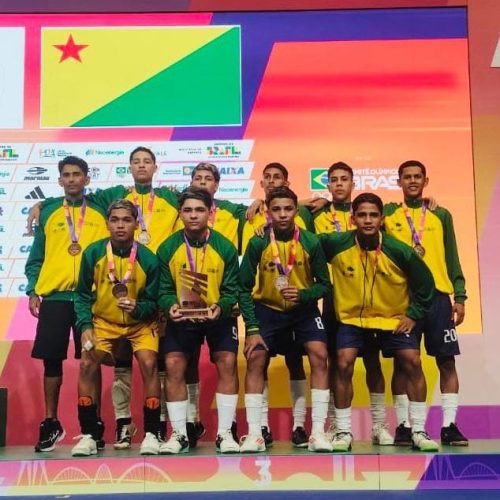 Histórico: Time Acre de Futsal com sete atletas de Mâncio Lima conquista bronze nos Jogos da Juventude em Brasília