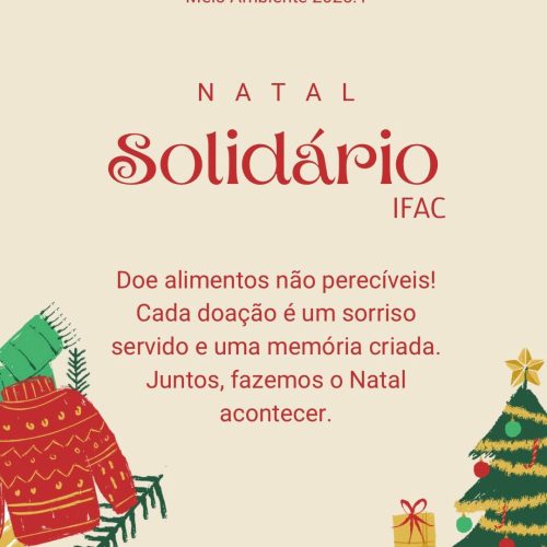 IFAC mobiliza comunidade para o Natal Solidário 2025 em Cruzeiro do Sul