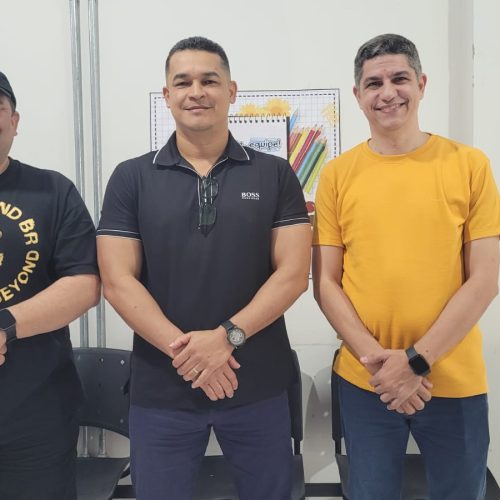 Jean Almeida e deputado Fagner Calegário realizam visita institucional ao secretário de Educação Júnior Pinho