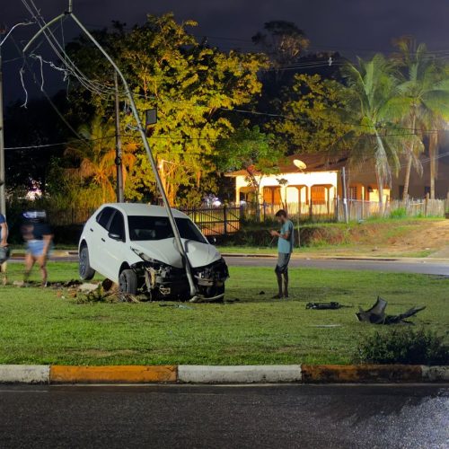 Acidente é registrado na noite de sábado na AC-405, em Cruzeiro do Sul