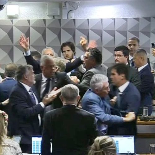 Senadores brigam durante sessão de CPMI que aprovou quebra de sigilo bancário de Lulinha