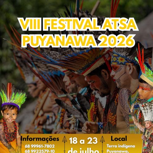 Faltam apenas oito dias para o início da 8ª edição do Festival Atsa Puyanawa 2026 em Mâncio Lima