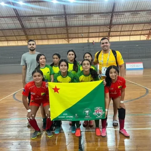 Equipe acreana de futsal conquista mais uma medalha nos jogos escolares
