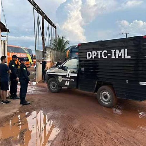 Pneu de ônibus explode e mata borracheiro em garagem de empresa de transporte no Acre